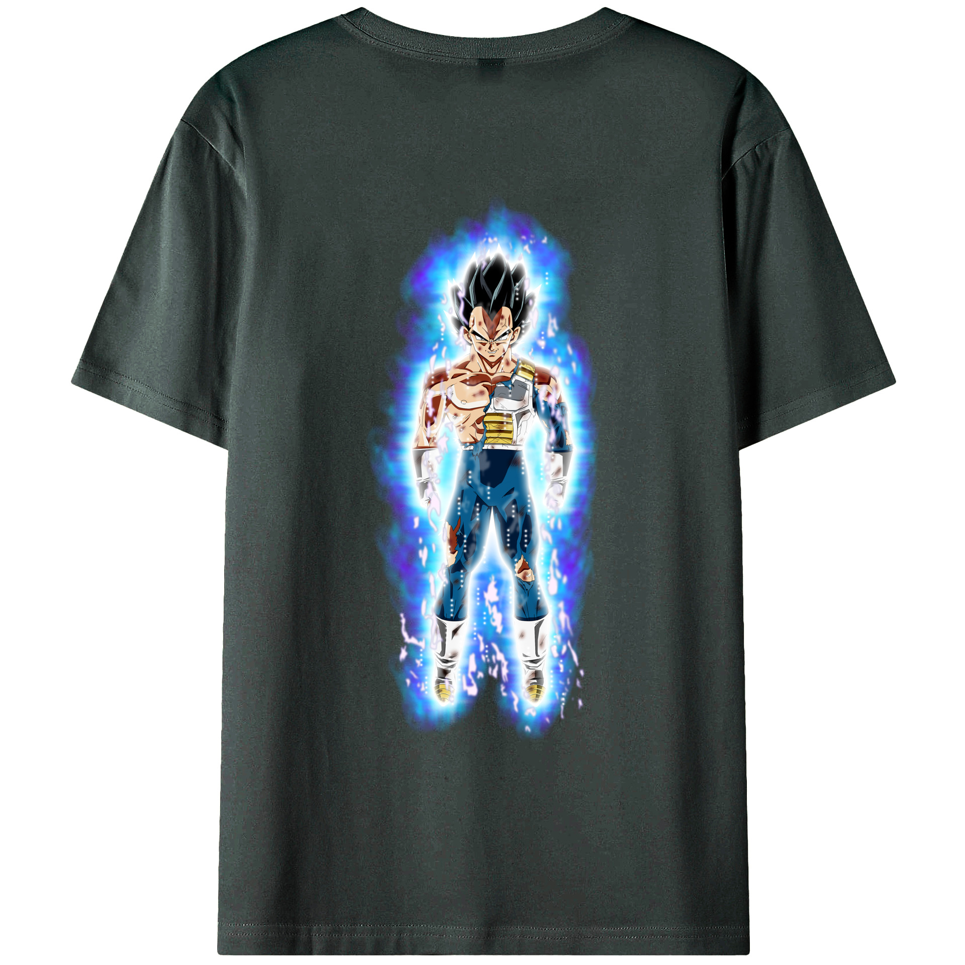 （画像用） ドラゴンボール ベジータ四世（Bejīta Yonsei）DRAGON BALL Vegeta IV 綿100％ メンズ半袖Tシャツ（バックプリント） 通気性
